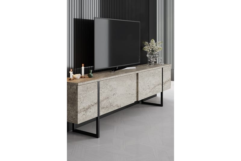 Luxe  Tv-bänk 180 cm Beige/Svart - Möbler - Vardagsrum - Tv-möbler & mediamöbler - Tv-bänkar