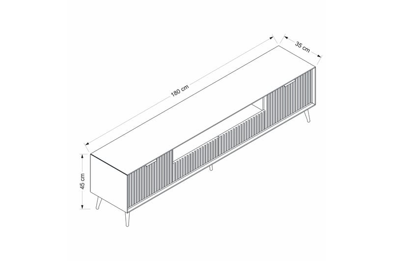 Luxe  Tv-bänk 180 cm Sandsten - Möbler - Vardagsrum - Tv-möbler & mediamöbler - Tv-bänkar