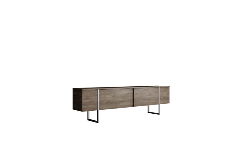 Luxe  Tv-bänk 180 cm Valnöt/Silver - Möbler - Vardagsrum - Tv-möbler & mediamöbler - Tv-bänkar