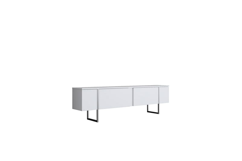 Luxe  Tv-bänk 180 cm Vit/Silver - Möbler - Vardagsrum - Tv-möbler & mediamöbler - Tv-bänkar