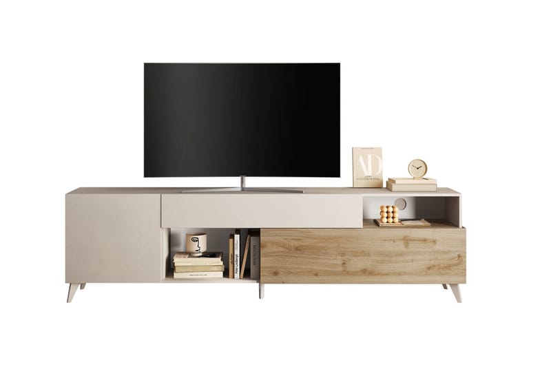 Monaco Tv-bänk 241x42 cm - Brun/Vit - Möbler - Vardagsrum - Tv-möbler & mediamöbler - Tv-bänkar