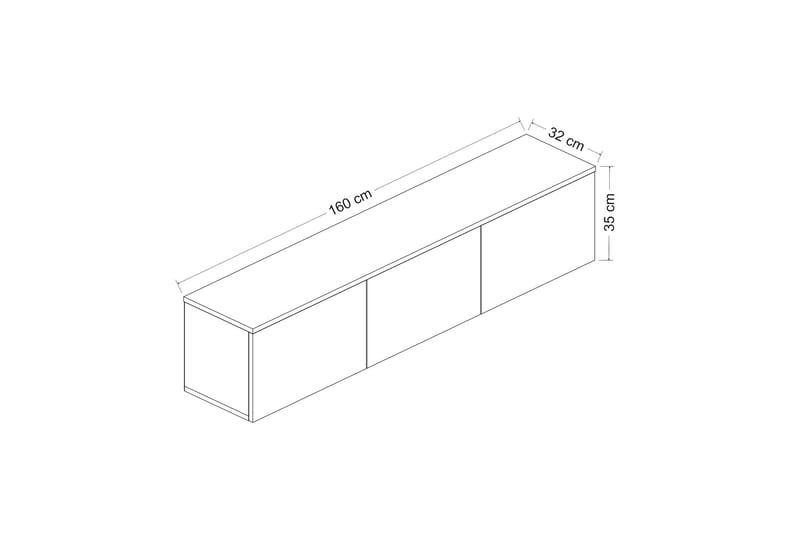 Neon  Tv-bänk 160 cm Beige - Möbler - Vardagsrum - Tv-möbler & mediamöbler - Tv-bänkar