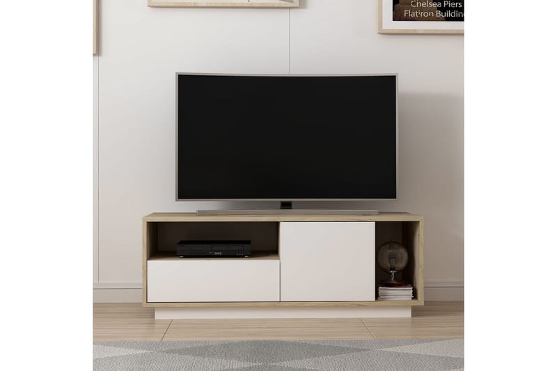 NEVING Tv-bänk 120 cm Vit - Möbler - Vardagsrum - Tv-möbler & mediamöbler - Tv-bänkar