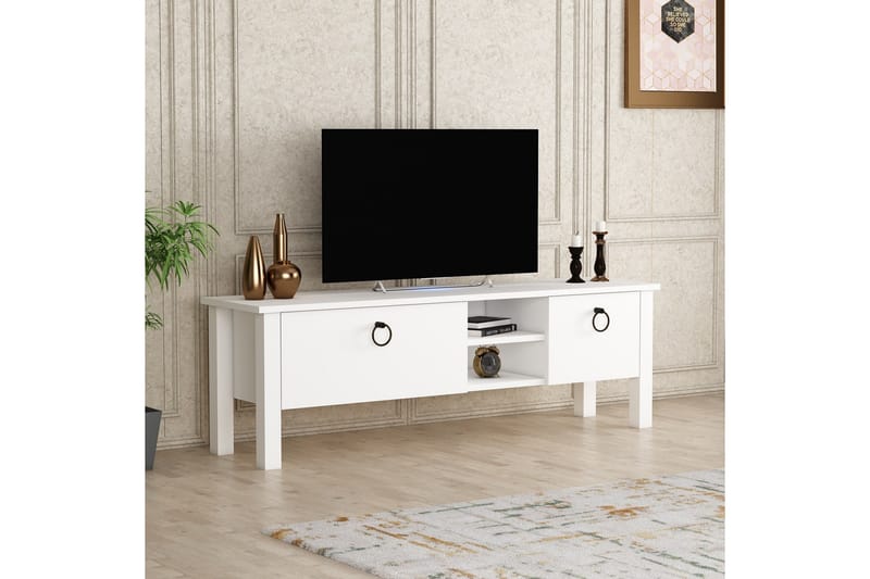 PERRENMIES Tv-bänk 140x35 cm Vit - Möbler - Vardagsrum - Tv-möbler & mediamöbler - Tv-bänkar