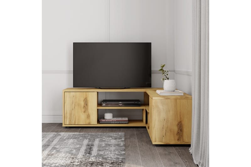 Pienk Tv-bänk 125 cm - Ek - Möbler - Vardagsrum - Tv-möbler & mediamöbler - Tv-bänkar