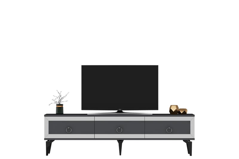 Ponny Tv-bänk 180 cm Antracit/Silver - Möbler - Vardagsrum - Tv-möbler & mediamöbler - Tv-bänkar