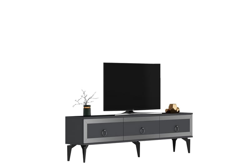 Ponny Tv-bänk 180 cm Antracit/Silver - Möbler - Vardagsrum - Tv-möbler & mediamöbler - Tv-bänkar