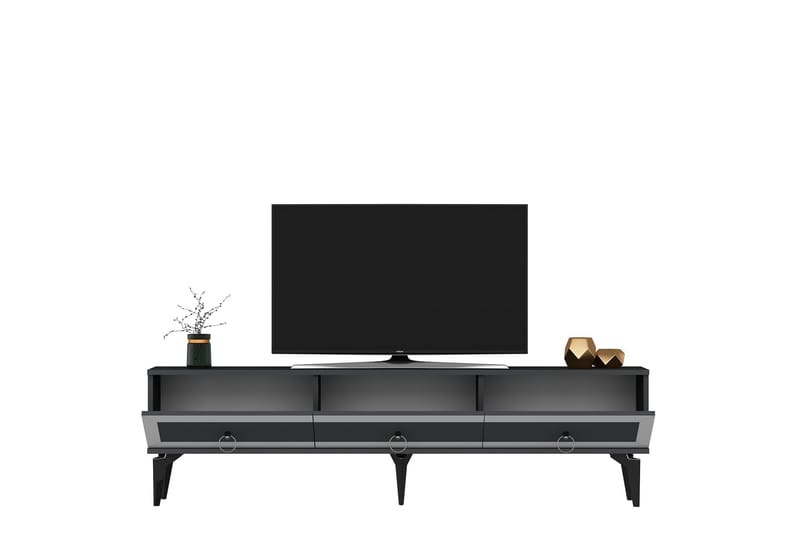 Ponny Tv-bänk 180 cm Antracit/Silver - Möbler - Vardagsrum - Tv-möbler & mediamöbler - Tv-bänkar