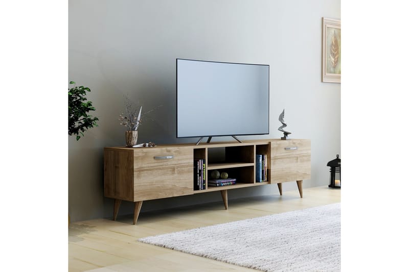 RUDY Tv-bänk 180x29,6 cm Brun - Möbler - Vardagsrum - Tv-möbler & mediamöbler - Tv-bänkar