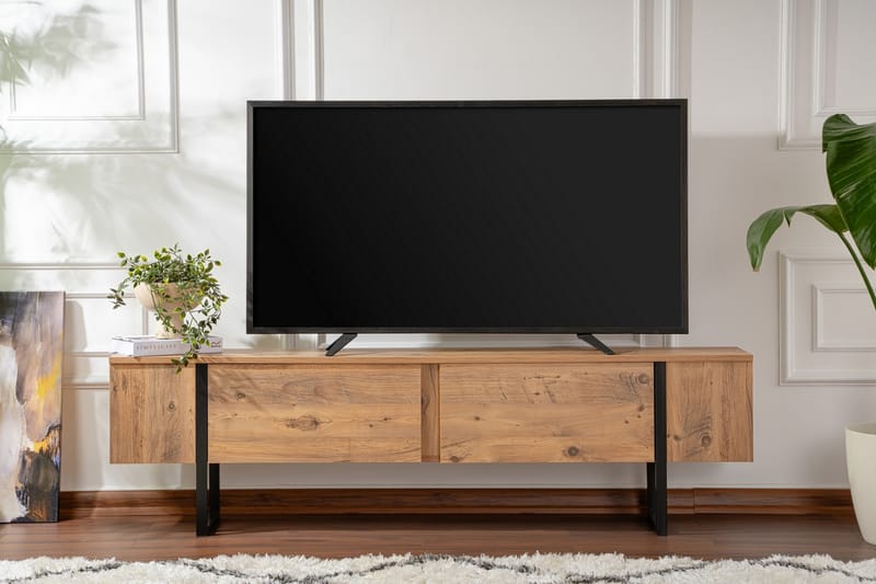 Serenity Tv-bänk 180x30 cm - Trä/Svart - Möbler - Vardagsrum - Tv-möbler & mediamöbler - Tv-bänkar