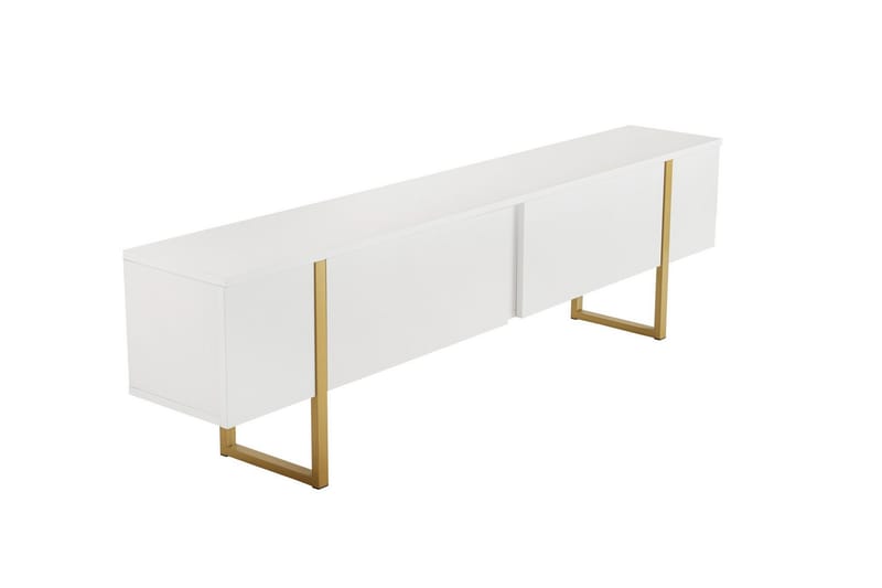 Serenity Tv-bänk 180x30 cm - Vit/Guld - Möbler - Vardagsrum - Tv-möbler & mediamöbler - Tv-bänkar