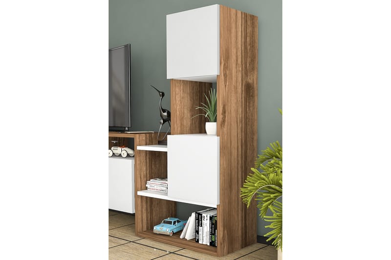 SHOWSLEY Tv-möbelset 55,4x31,6 cm Vit/Brun - Möbler - Vardagsrum - Tv-möbler & mediamöbler - Tv-möbelset