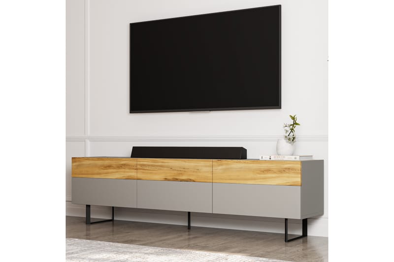 Sign Tv-bänk 180 cm - Grå/Ek - Möbler - Vardagsrum - Tv-möbler & mediamöbler - Tv-bänkar