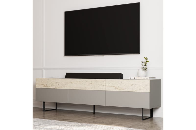 Sign Tv-bänk 180 cm - Grå/Travertine - Möbler - Vardagsrum - Tv-möbler & mediamöbler - Tv-bänkar