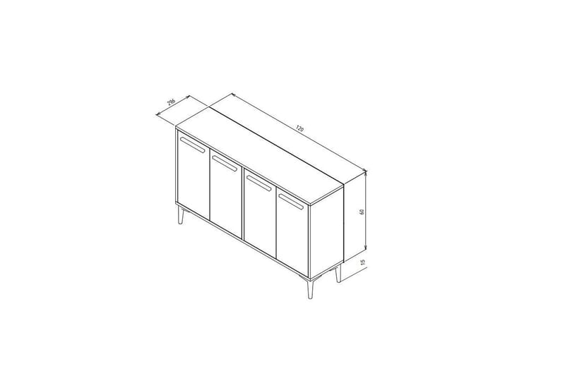 STRIA Tv-bänk 120 cm Antracit - Möbler - Vardagsrum - Tv-möbler & mediamöbler - Tv-bänkar