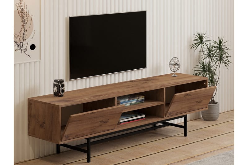 TAUBER Tv-bänk 180 cm Brun - Möbler - Vardagsrum - Tv-möbler & mediamöbler - Tv-bänkar