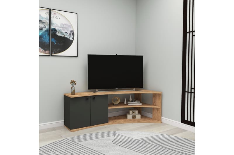 Termera Tv-bänk 135 cm Brun/Antracit - Möbler - Vardagsrum - Tv-möbler & mediamöbler - Tv-bänkar