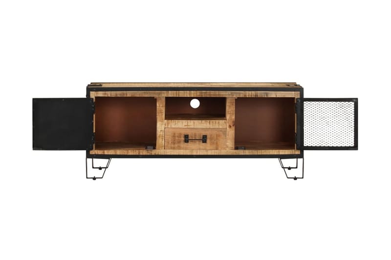 TV-bänk 110x31x46 cm grovt mangoträ - Flerfärgad - Möbler - Vardagsrum - Tv-möbler & mediamöbler - Tv-bänkar