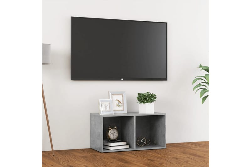 TV-bänk betonggrå 72x35x36,5 cm spånskiva - Grå - Möbler - Vardagsrum - Tv-möbler & mediamöbler - Tv-bänkar