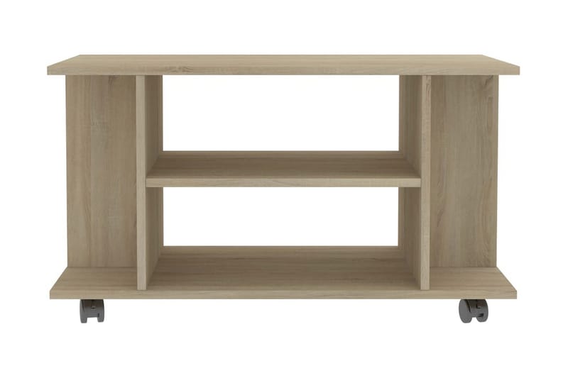 TV-bänk med hjul sonoma ek 80x40x40 cm spånskiva - Brun - Möbler - Vardagsrum - Tv-möbler & mediamöbler - Tv-bänkar