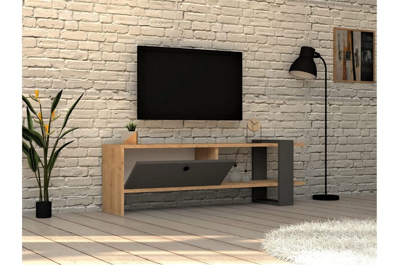 AGATEA Tv-bänk 120x36,8 cm Antracit - Möbler - Vardagsrum - Tv-möbler & mediamöbler - Tv-bänkar