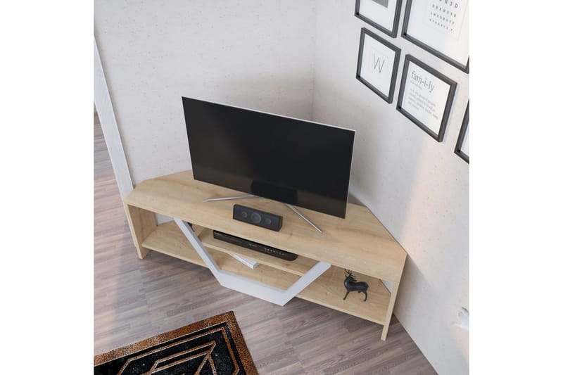 AGATEA Tv-bänk 120x36,8 cm Vit - Möbler - Vardagsrum - Tv-möbler & mediamöbler - Tv-bänkar