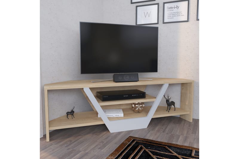 AGATEA Tv-bänk 120x36,8 cm Vit - Möbler - Vardagsrum - Tv-möbler & mediamöbler - Tv-bänkar