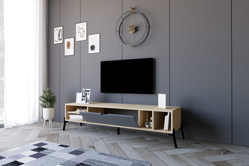 AGATEA Tv-bänk 160x36 cm Blå - Möbler - Vardagsrum - Tv-möbler & mediamöbler - Tv-bänkar