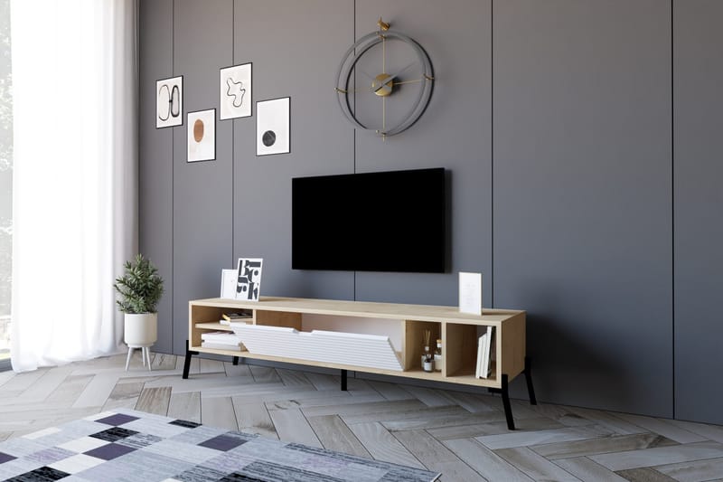 AGATEA Tv-bänk 160x36 cm Blå - Möbler - Vardagsrum - Tv-möbler & mediamöbler - Tv-bänkar