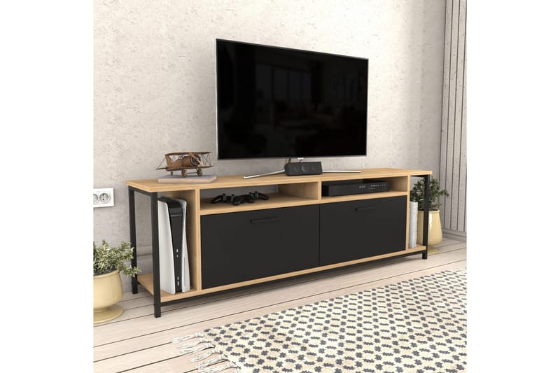 AGATEA Tv-bänk 160x50,8 cm Brun - Möbler - Vardagsrum - Tv-möbler & mediamöbler - Tv-bänkar