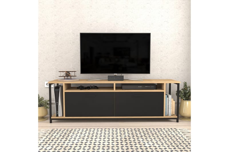 AGATEA Tv-bänk 160x50,8 cm Brun - Möbler - Vardagsrum - Tv-möbler & mediamöbler - Tv-bänkar