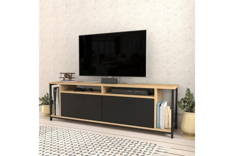 AGATEA Tv-bänk 160x50,8 cm Brun - Möbler - Vardagsrum - Tv-möbler & mediamöbler - Tv-bänkar