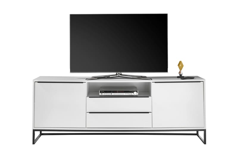 AGURKIS Lowboard 184 cm VitxSvart - Möbler - Vardagsrum - Tv-möbler & mediamöbler - Tv-bänkar