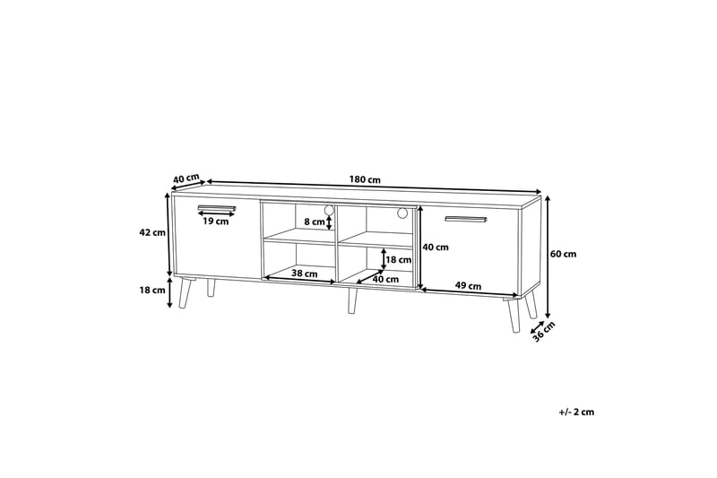 ALLOA TV-bänk 40x180 cm - Möbler - Vardagsrum - Tv-möbler & mediamöbler - Tv-bänkar