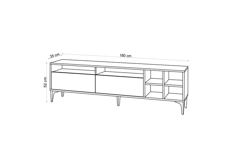 ALUMWELL Tv-bänk 180 cm Natur - Möbler - Vardagsrum - Tv-möbler & mediamöbler - Tv-bänkar