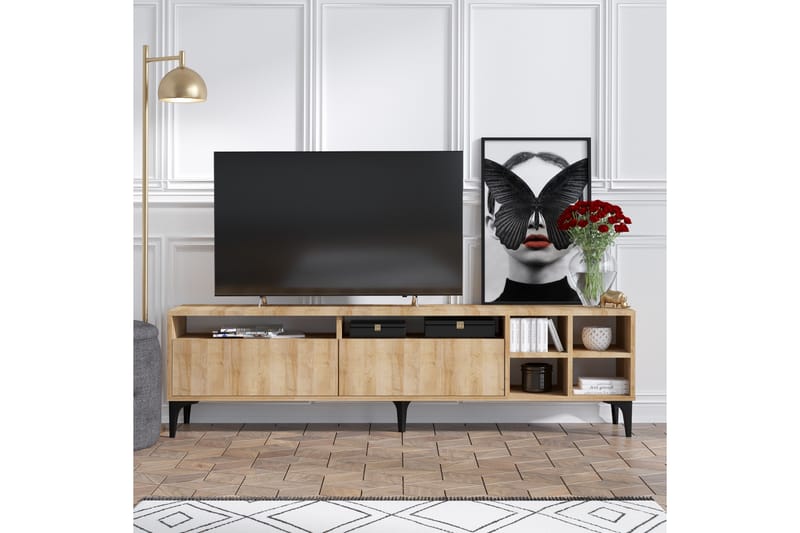 ALUMWELL Tv-bänk 180 cm Natur - Möbler - Vardagsrum - Tv-möbler & mediamöbler - Tv-bänkar