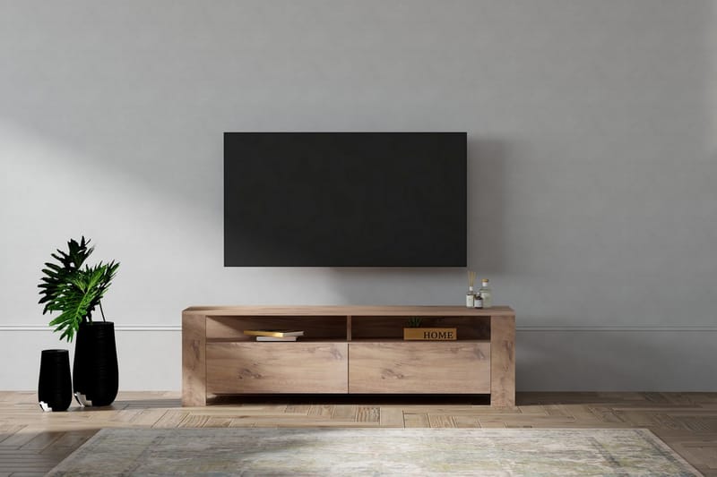 ANRON Tv-bänk 140 cm Natur - Möbler - Vardagsrum - Tv-möbler & mediamöbler - Tv-bänkar