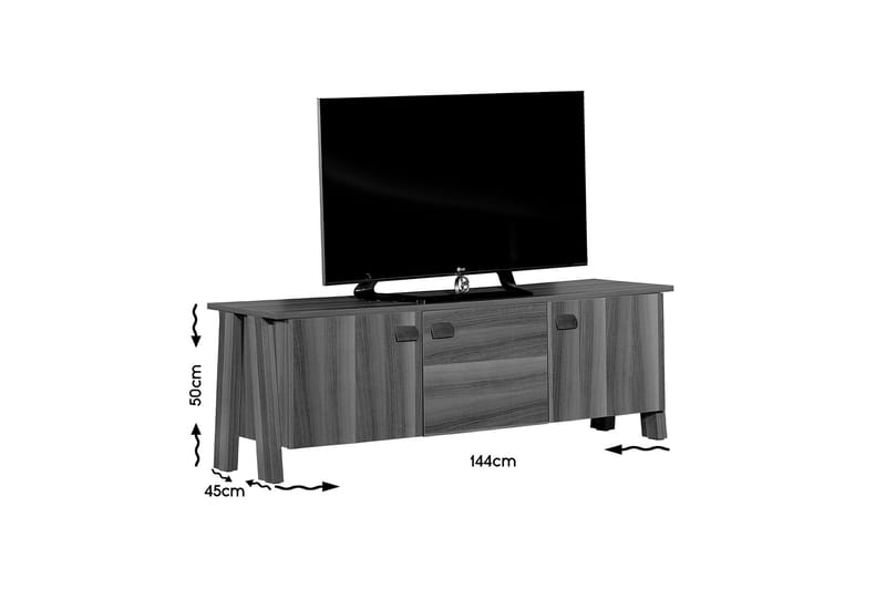 BRADLEY Tv-bänk 144 cm Trä - Trä - Möbler - Vardagsrum - Tv-möbler & mediamöbler - Tv-bänkar