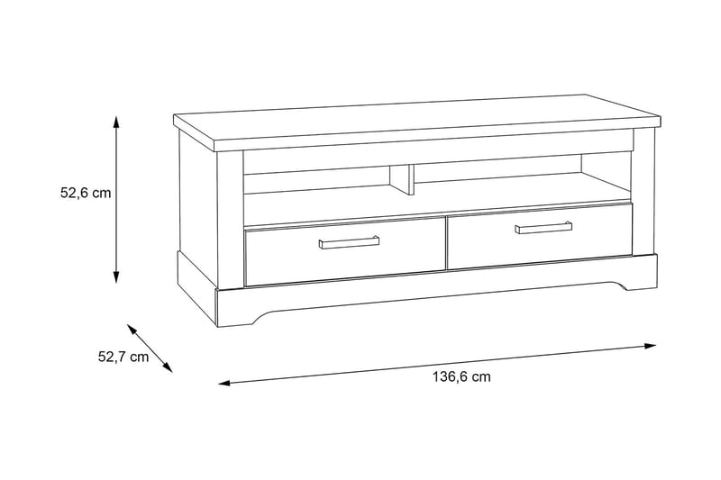 CARJELARI Garderob 62x270 cm Vit - Möbler - Vardagsrum - Tv-möbler & mediamöbler - Tv-bänkar