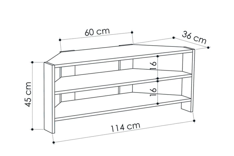 CORALEE Tv-bänk 114 cm Vit - Vit - Möbler - Vardagsrum - Tv-möbler & mediamöbler - Tv-bänkar