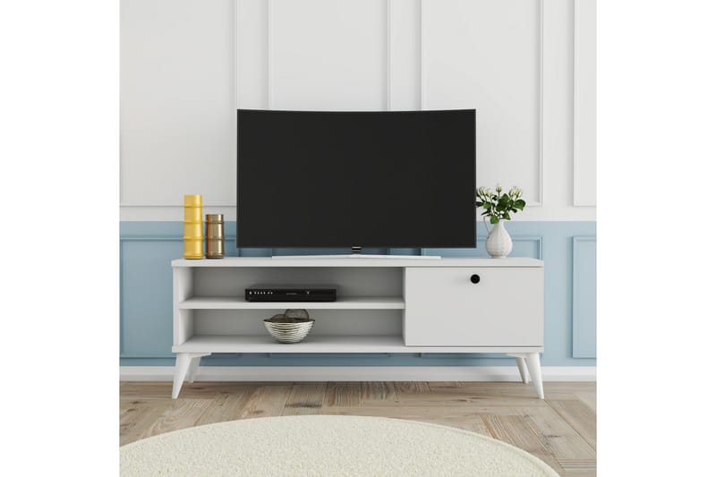 CRATTER Tv-bänk 120 cm Vit - Möbler - Vardagsrum - Tv-möbler & mediamöbler - Tv-bänkar