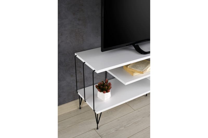 DIEMN Tv-bänk 120 cm Vit - Möbler - Vardagsrum - Tv-möbler & mediamöbler - Tv-bänkar