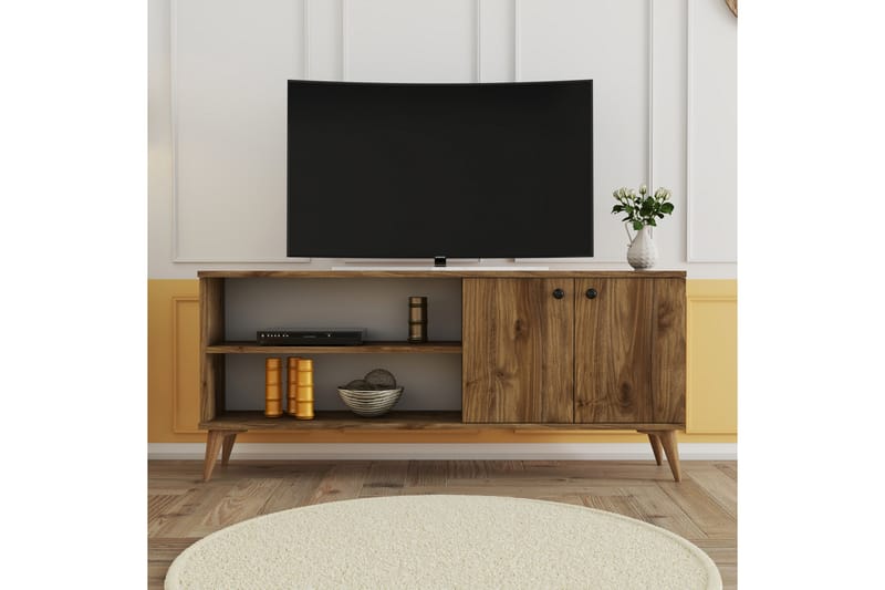 DRAGEN Tv-bänk 138 cm Valnöt - Tv-bänkar