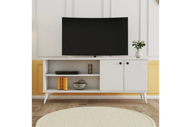 DRAGEN Tv-bänk 138 cm Vit - Tv-bänkar