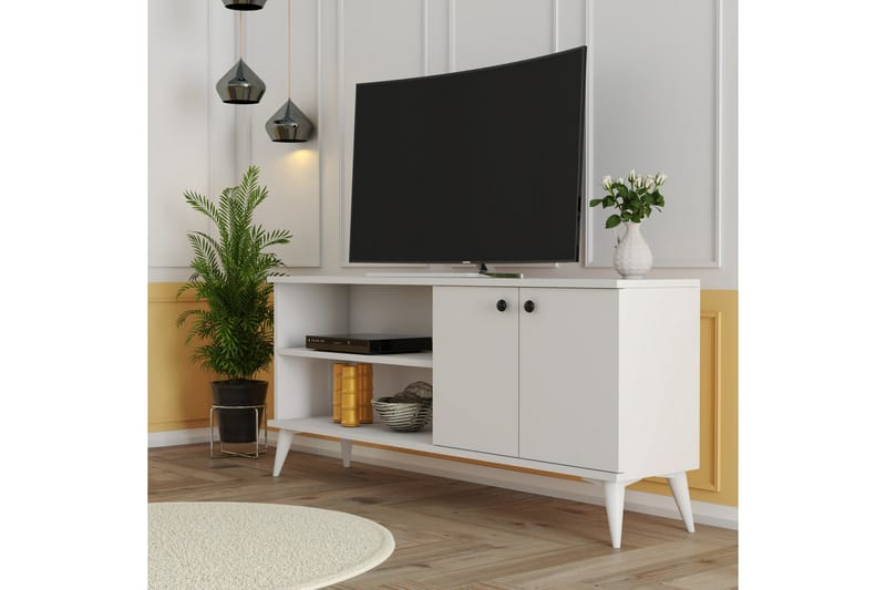 DRAGEN Tv-bänk 138 cm Vit - Tv-bänkar