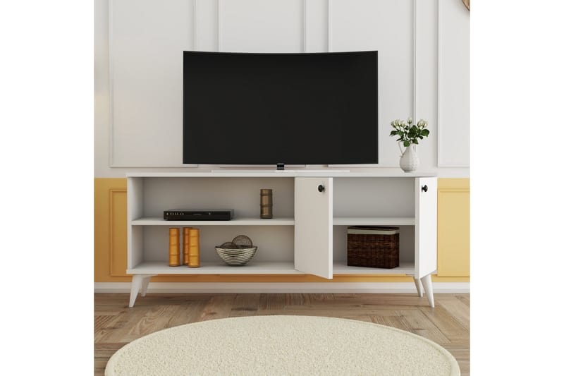 DRAGEN Tv-bänk 138 cm Vit - Tv-bänkar