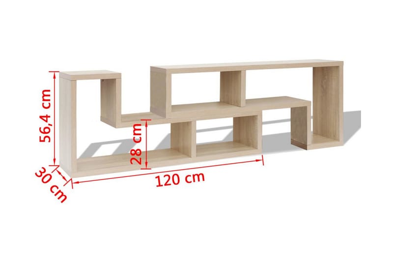 Dubbel L-formad TV-möbel ek - Brun - Möbler - Vardagsrum - Tv-möbler & mediamöbler - Tv-bänkar