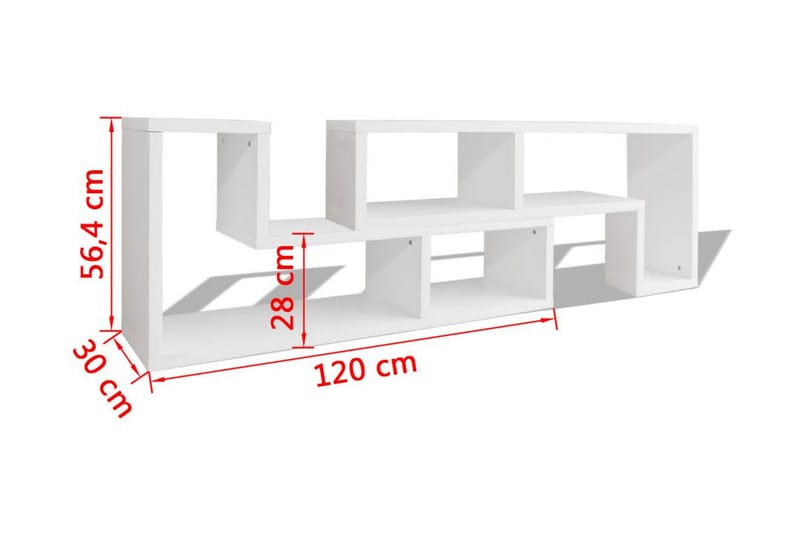 Dubbel L-formad TV-möbel vit - Vit - Möbler - Vardagsrum - Tv-möbler & mediamöbler - Tv-bänkar