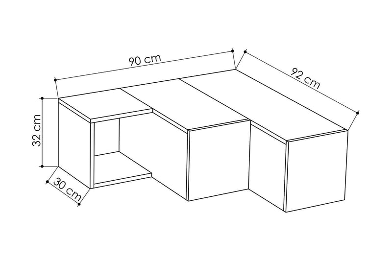 ELDGARNSÖ TV-Bänk 92 cm Vit - Möbler - Vardagsrum - Tv-möbler & mediamöbler - Tv-bänkar