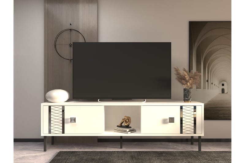 Frede Tv-bänk 150 cm Silver - Möbler - Vardagsrum - Tv-möbler & mediamöbler - Tv-bänkar